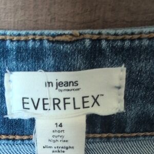 Blue Cropped Ankle Jeans